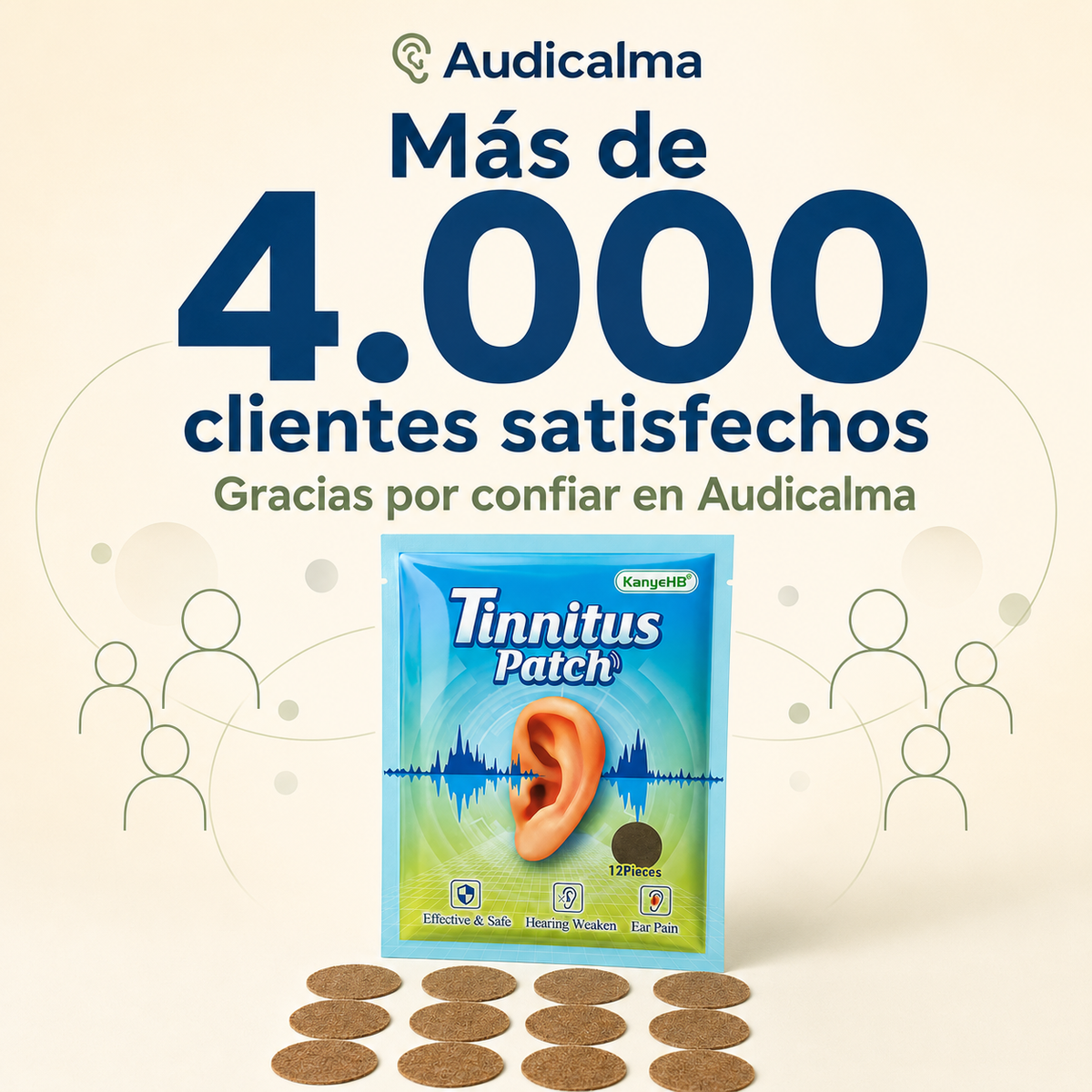 Parches para reducir los zumbidos y pitidos de forma natural en 2 semanas