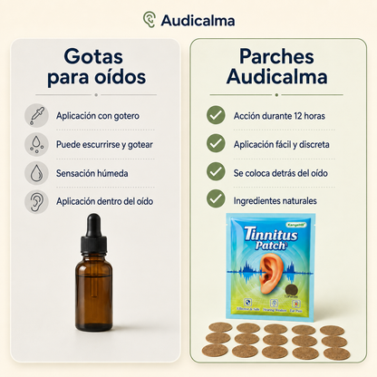 Parches para reducir los zumbidos y pitidos de forma natural en 2 semanas