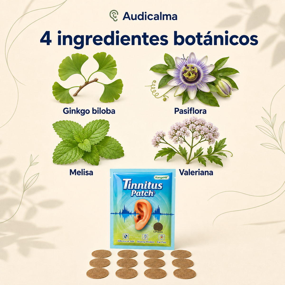 Parches para reducir los zumbidos y pitidos de forma natural en 2 semanas